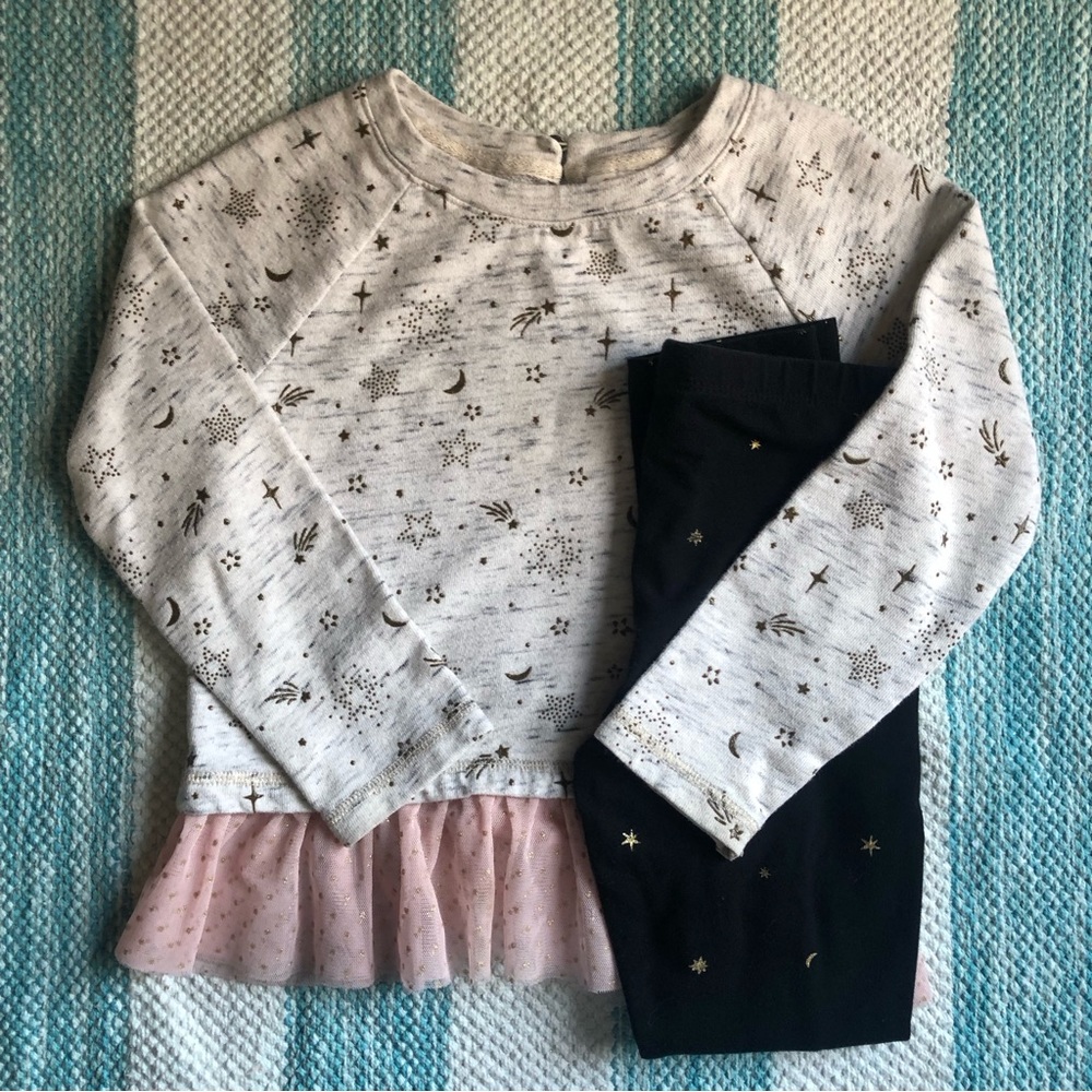 5T Cat & Jack Gold Star Outfit